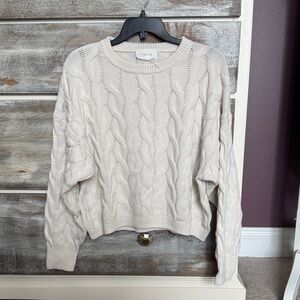 Cream Cable Knit Sweater